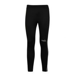 Legginsy męskie DIADORA RUNNING TIGHTS. Czarne bielizna termoaktywna Diadora, m, bez wzorów, bez ramiączek. Za 99.99 zł.