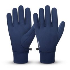 Wodoodporne rękawiczki do biegania w terenie Siroko Sasso Blue. Niebieskie rękawiczki SIROKO, bez wzorów, z materiału. Za 122.00 zł.
