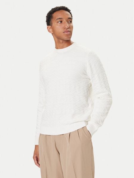 Guess Sweter M5BR42 Z2ZK2 Écru Regular Fit. Białe swetry rozpinane Guess, m, z aplikacjami, z syntetyku, bez kołnierzyka, bez ramiączek. Za 249.99 zł.