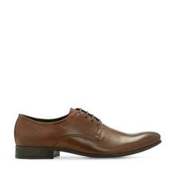 Półbuty CASTO. Brązowe eleganckie półbuty Ryłko, bez wzorów, ze skóry, bez obcasa, bez zapięcia. Za 429.99 zł.