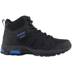 Buty trekkingowe męskie Hi-Tec Raven Mid Wp. Czarne buty turystyczne Hi-tec, bez wzorów, z materiału, bez zapięcia, trekkingowe. Za 499.99 zł.
