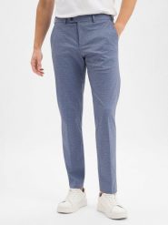 Finshley & Harding spodnie garniturowe Mężczyźni Modern Fit Sztuczne włókno niebieski, 58. Niebieskie garnitury Finshley & Harding, m, bez wzorów, z włókna. Za 229.95 zł.