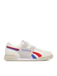 Reebok Sneakersy EOSS-WORKOUT PLUS 100260970 Kremowy. Białe buty sportowe casual Reebok, bez wzorów, ze skóry, bez zapięcia. Za 349.99 zł.