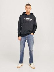 Jack & Jones Bluza w kolorze antracytowym rozmiar: L. Czarne bluzy Jack & Jones, l, bez wzorów, z kapturem. Za 70.74 zł.