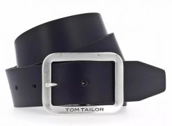 TOM TAILOR MĘSKI PASEK SKÓRZANY NA BOLEC SKÓRA 40mm Gurtel BLACK TG1016R57. Czarne paski Tom Tailor, bez wzorów, ze skóry, klasyczne. Za 99.99 zł.