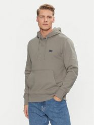 Calvin Klein Jeans Bluza Woven Label Hoodie J30J327113 Zielony Regular Fit. Zielone bluzy Calvin Klein Jeans, m, bez wzorów, z bawełny, bez kaptura. Za 289.99 zł.