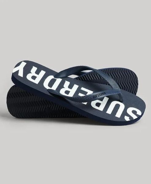 Superdry Code Core Sport Klapki gumowe – Eclipse Navy/Optic. Niebieskie klapki Superdry, z gumy. Za 116.60 zł.