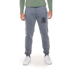 Spodnie dresowe z bawełna z kieszenie na co dzień. Szare spodnie materiałowe LEONE 1947 APPAREL, na co dzień, bez wzorów, z bawełny, sportowe. W wyprzedaży za 134.57 zł.