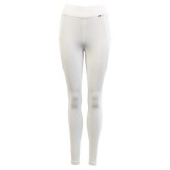 Legginsy jeździeckie o średniej przyczepności Premiere Bouvardia. Białe legginsy długie sportowe PREMIERE, m, bez wzorów, do jazdy konnej. Za 193.50 zł.