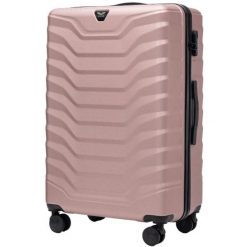 Walizka duża Wings PEAFOWL 2.0 28" ROSE GOLD. Czerwone walizki Wings, bez wzorów, z materiału, duże. Za 259.90 zł.