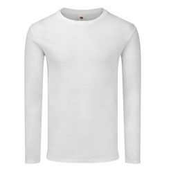 Koszulka Z Długim Rękawem Unisex Adult Iconic 140. Białe bluzki z długim rękawem Fruit of the Loom, l, bez wzorów, bez kołnierzyka, bez ramiączek. Za 49.99 zł.
