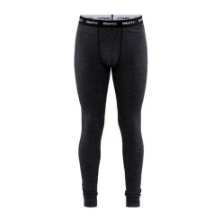 Legginsy z wełny merynosów Craft Core. Czarne legginsy długie sportowe Craft, m, bez wzorów, z materiału, do biegania. Za 226.50 zł.