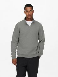 ONLY & SONS Bluza "Ceres" w kolorze szarym rozmiar: XL. Szare bluzy Only & Sons, xl, bez wzorów, bez kaptura. Za 100.99 zł.