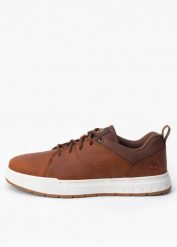 Sneakersy męskie TIMBERLAND Maple Grove LTHR OX. Brązowe buty sportowe casual Timberland, bez wzorów, z gumy, bez zapięcia. Za 530.99 zł.