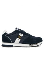 Blauer Sneakersy S5QUEENS01/MES-NVY/WHI Granatowy. Niebieskie buty sportowe casual Blauer, bez wzorów, z materiału, bez zapięcia. Za 399.99 zł.