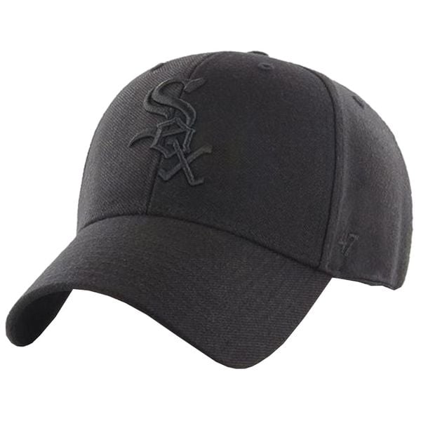 Czapka z daszkiem dla dorosłych 47 Brand MLB Chicago White Sox Cap. Czarne czapki z daszkiem 47 Brand, bez wzorów, z materiału. Za 179.50 zł.