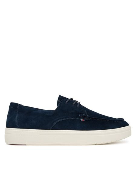 Tommy Hilfiger Półbuty Casual Suede Stitch Toe Hybrid FM0FM05707 Granatowy. Niebieskie eleganckie półbuty Tommy Hilfiger, bez wzorów, ze skóry, bez obcasa, bez zapięcia. Za 333.99 zł.