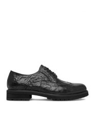 GINO ROSSI Półbuty EO-BRANDO-01 Czarny. Czarne eleganckie półbuty Gino Rossi, bez wzorów, ze skóry, bez obcasa, bez zapięcia. Za 499.99 zł.
