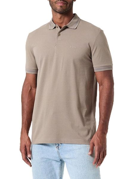 Hugo Boss Fashion Koszulka polo w kolorze szarobrązowym rozmiar: XXL. Brązowe koszulki polo Hugo Boss Fashion, xxl, bez wzorów, z bawełny, bez kołnierzyka, bez ramiączek. Za 210.32 zł.