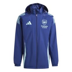 Kurtka Arsenal Tiro 2024/25. Niebieskie kurtki Adidas, m, bez wzorów, z materiału, bez kaptura. Za 401.10 zł.