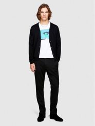 Sisley Kardigan 11BAS600J Czarny Regular Fit. Czarne swetry rozpinane Sisley, l, bez wzorów, z syntetyku, bez kołnierzyka, bez ramiączek. Za 379.99 zł.