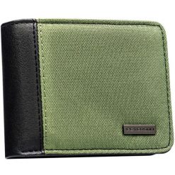 Zielono-czarny portfel Peterson PTN EH-06Z. Czarne portfele Peterson, bez wzorów, ze skóry ekologicznej. Za 69.99 zł.
