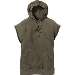Bluza bez rękawów Regular Fit bonprix ciemnooliwkowy. Bluzy z kapturem marki bonprix. Za 74.99 zł.