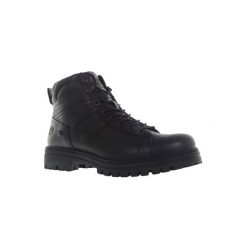 Trapery męskie LUMBERJACK SADDLE. Czarne trapery Lumberjack, ze skóry, bez zapięcia. Za 299.99 zł.