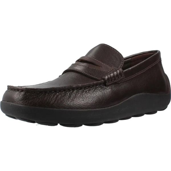 Buty GEOX U46HLA 00046 Brązowy. Brązowe buty turystyczne Geox, bez wzorów, ze skóry, bez zapięcia, na fitness i siłownię. Za 346.99 zł.