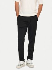 Only & Sons Spodnie materiałowe Linus 22029924 Czarny Tapered Fit. Czarne spodnie materiałowe Only & Sons, m, bez wzorów, z materiału. Za 99.99 zł.