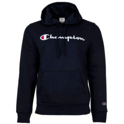 Bluza męska z kapturem męska do turystytki Champion Hooded Sweatshirt granatowa. Niebieskie bluzy z kapturem Champion, l, bez wzorów, z kapturem. Za 313.14 zł.