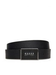 Guess Pasek Męski BMDJTUP5235 Czarny. Czarne paski Guess, z aplikacjami, ze skóry. Za 289.99 zł.