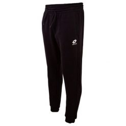 Spodnie męskie sportowe Lotto MEN PANTES. Czarne spodnie treningowe długie Lotto, l, bez wzorów. Za 129.00 zł.
