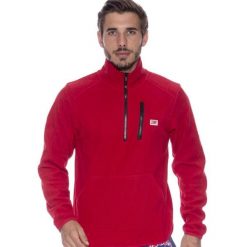 Męska kurtka Leone 1947 Apparel Micro Polar, ze stójką i zamkiem do połowy. Czerwone kurtki LEONE 1947 APPAREL, l, bez wzorów, z polaru, bez kaptura. Za 65.68 zł.