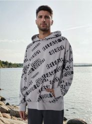 Bluza z kapturem - szary. Szare bluzy z kapturem Sinsay, l, bez wzorów, z kapturem. Za 59.99 zł.