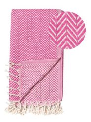 Samimi Chusta hammam "Damla" w kolorze różowym - 180 x 100 cm rozmiar: onesize. Różowe szaliki Samimi, bez wzorów, z bawełny. Za 52.99 zł.