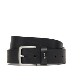 Pasek Męski BOSS. Czarne paski Boss, bez wzorów. Za 249.99 zł.