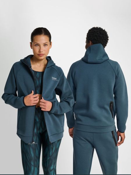 Bluza z kapturem i zamkiem błyskawicznym Hummel Tech Regular. Niebieskie bluzy z kapturem Hummel, s, bez wzorów, z bawełny, z kapturem. Za 244.00 zł.