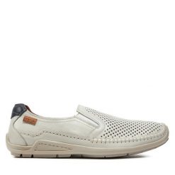 Półbuty Pikolinos. Białe eleganckie półbuty Pikolinos, bez wzorów, bez obcasa, bez zapięcia. Za 419.99 zł.