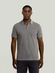 G-Star Koszulka polo w kolorze szarym rozmiar: M. Szare koszulki polo G-Star, m, bez wzorów, bez kołnierzyka, bez ramiączek. Za 131.12 zł.
