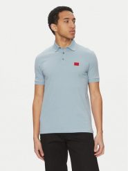 HUGO Polo Dereso232 50490770 Błękitny Slim Fit. Niebieskie koszulki polo Hugo, m, bez wzorów, z bawełny, bez kołnierzyka, bez ramiączek. Za 299.99 zł.