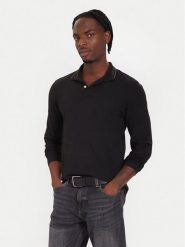 Guess Polo M5BP58 K7O64 Czarny Slim Fit. Czarne koszulki polo sportowe Guess, l, z aplikacjami, z bawełny, bez kołnierzyka, bez ramiączek. Za 339.99 zł.