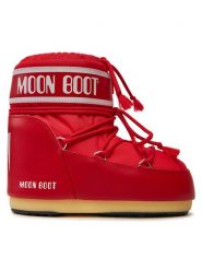 Moon Boot Śniegowce 80D1409340 Czerwony. Czerwone śniegowce Moon Boot, ze skóry, bez zapięcia. Za 759.99 zł.