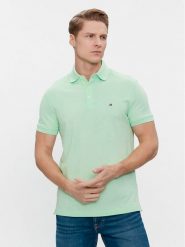 Tommy Hilfiger Polo 1985 MW0MW17771 Zielony Slim Fit. Zielone koszulki polo Tommy Hilfiger, m, bez wzorów, z bawełny, bez kołnierzyka, bez ramiączek. Za 219.99 zł.
