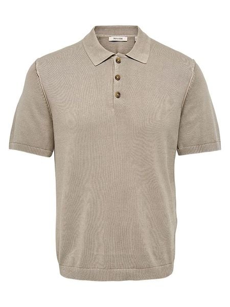 ONLY & SONS Koszulka polo "Onsgarson" w kolorze beżowym rozmiar: XXL. Brązowe koszulki polo Only & Sons, xxl, bez wzorów, bez kołnierzyka, bez ramiączek. Za 78.66 zł.