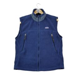 Second life - Męska kurtka polarowa Retro Made in USA - Jak nowy. Niebieskie kurtki Patagonia, m, bez wzorów, z polaru, bez kaptura. Za 255.56 zł.