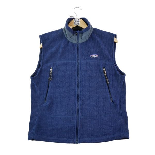 Second life - Męska kurtka polarowa Retro Made in USA - Jak nowy. Niebieskie kurtki Patagonia, m, bez wzorów, z polaru, bez kaptura. Za 255.56 zł.