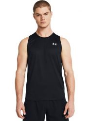 Under Armour Top sportowy "Tech" w kolorze czarnym rozmiar: L. Czarne t-shirty sportowe Under Armour, bez wzorów, z materiału, bez ramiączek, outdoorowe. Za 90.65 zł.