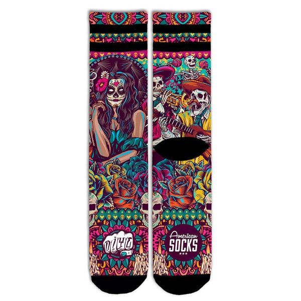 Skarpetki American Socks Dia de los Muertos. Czarne skarpety AMERICAN SOCKS, bez wzorów. Za 114.17 zł.