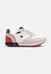 Białe Buty Sportowe Sneakersy z Ozdobnym Liściem i Perforacją Zaliennea. Białe buty sportowe casual Born2be, bez wzorów, z dresówki, bez zapięcia. W wyprzedaży za 111.99 zł.